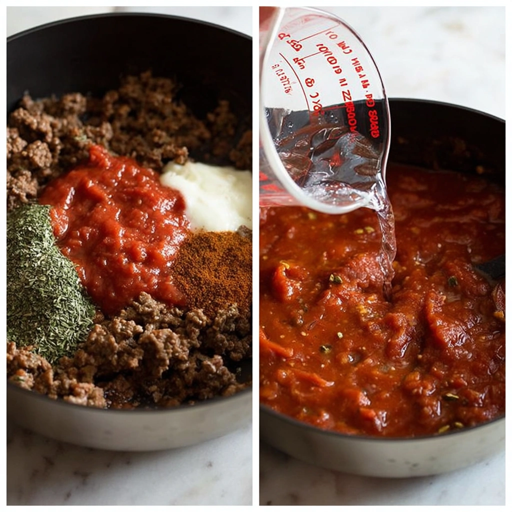 Spicy Spaghetti Sauce: The Bold, Flavor-Packed Pasta Sauce You’ll Love 4 Cooking spicy spaghetti sauce with ground beef and chili