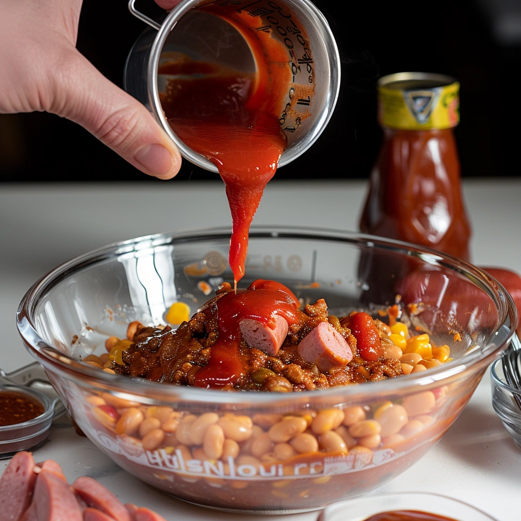 Chili Hot Dog Casserole Recipe The Ultimate Comfort Dish for All Ages 4 ingredients for chili hot dog casserole recipe laid out on a countertop