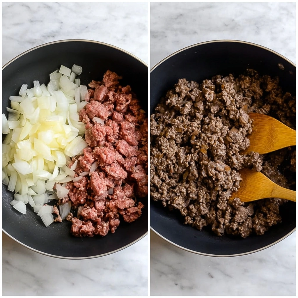 Spicy Spaghetti Sauce: The Bold, Flavor-Packed Pasta Sauce You’ll Love 3 Cooking spicy spaghetti sauce with ground beef and chili