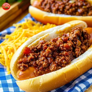 Southern Style Hot Dog Chili Recipe (Easy, Homemade & Flavor-Packed) 2 Southern-style hot dog chili on grilled frank with cheese and onions